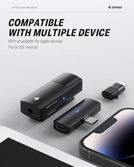 Microfono Donner Lm100 Inalambrico Para Iphone, Ipad, Android 2