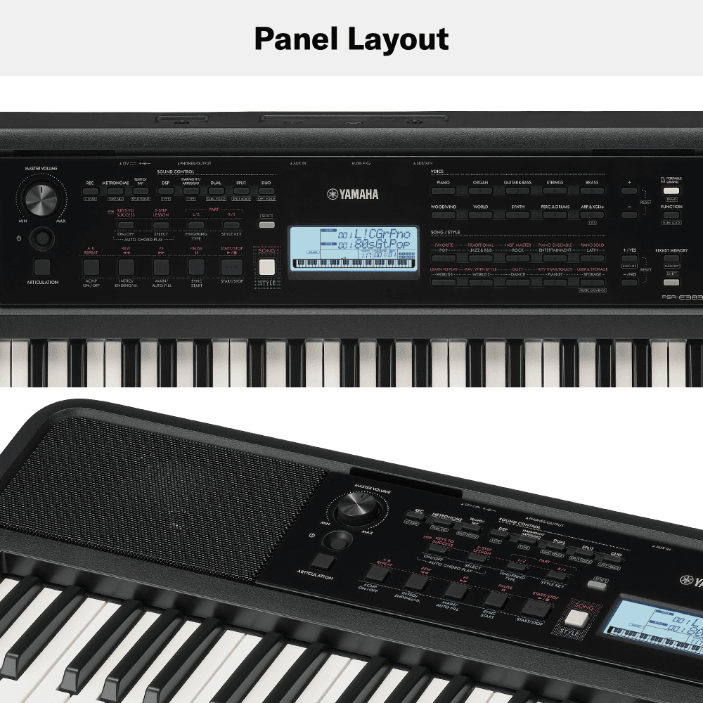 ORGANETA - TECLADO PSRE383 CON ADAPTADOR 5